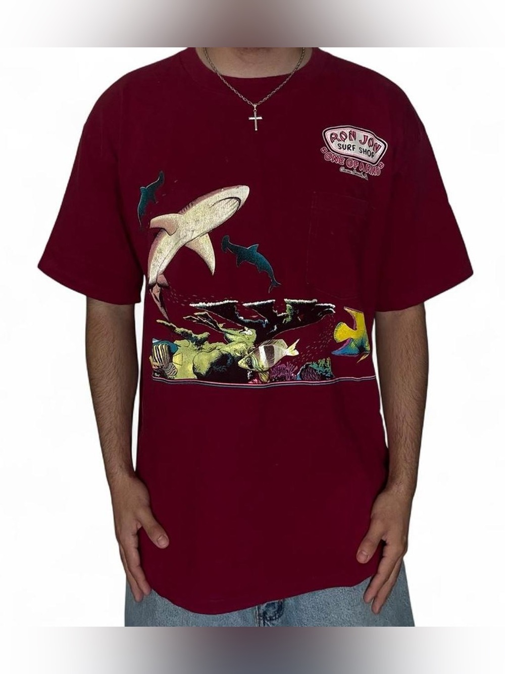 Ron Jon Surf Shop 1993 Vintage Cocoa Beach Florida Shirt Single Stitch USA XL